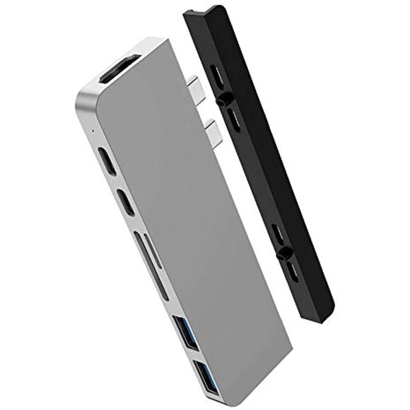 HyperDrive USB C Hub, Mac Type-C Dual Hub Adapter for MacBook Pro Air 13" 15" - Picture 1 of 7